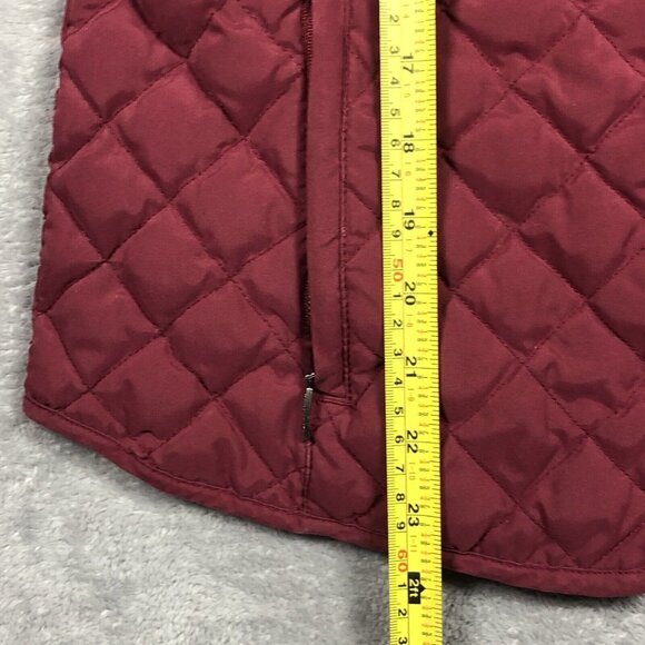 Eddie Bauer Jacket Womens Size Medium Red Goose Down Feathers Quilted Outdoor - Picture 8 of 11